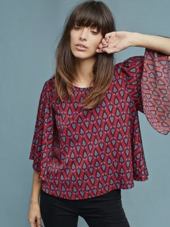 Anthropologie Tops - NWT Anthropologie Tia Printed Blouse by ISLA MAUDE